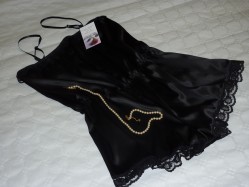 black silk teddy camiknicker