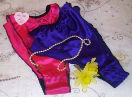 purple pink silk frilly knicker